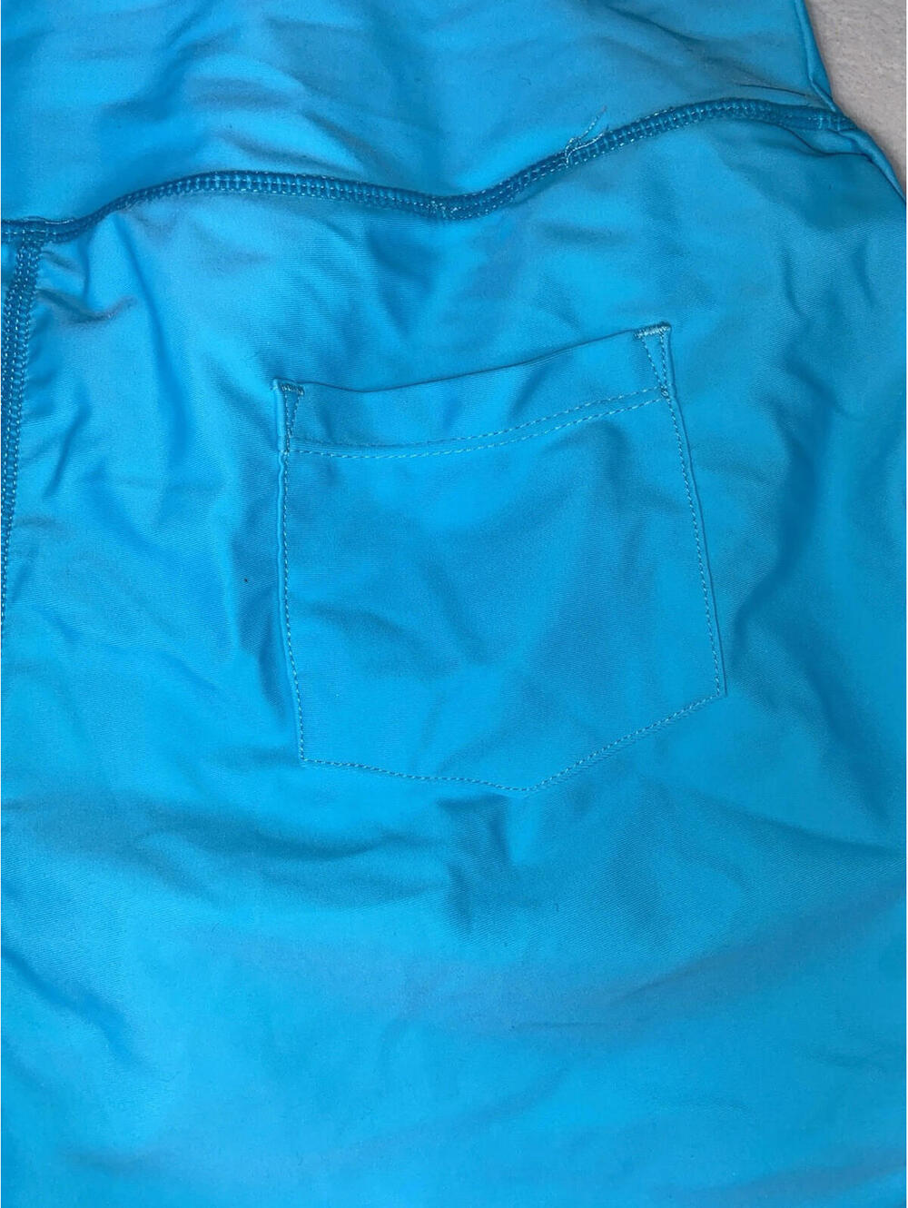 Gradual Women's XL Aqua Blue Lined Athletic Stretch Shorts High Waist 3” Inseam - Picture 7 of 12